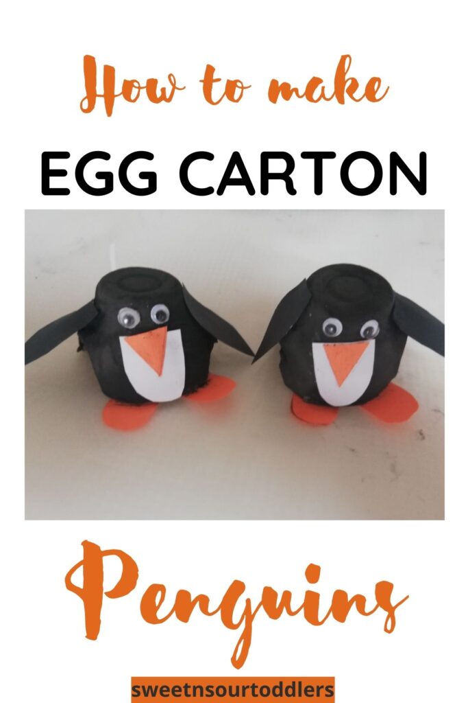 egg carton crafts penguins