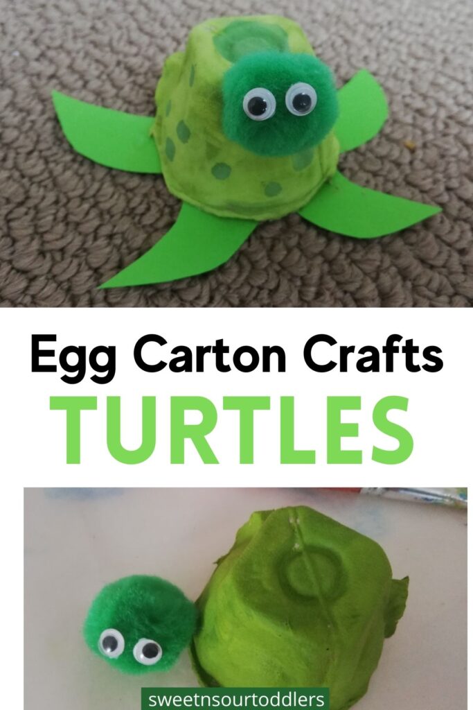 egg carton crafts turtles