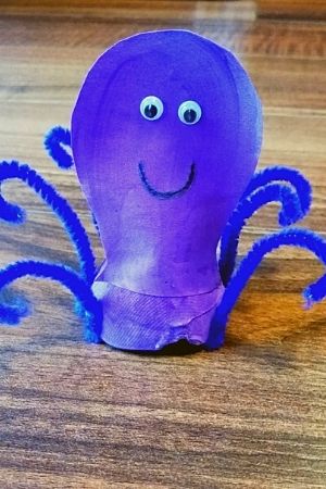 Egg Carton Octopus 