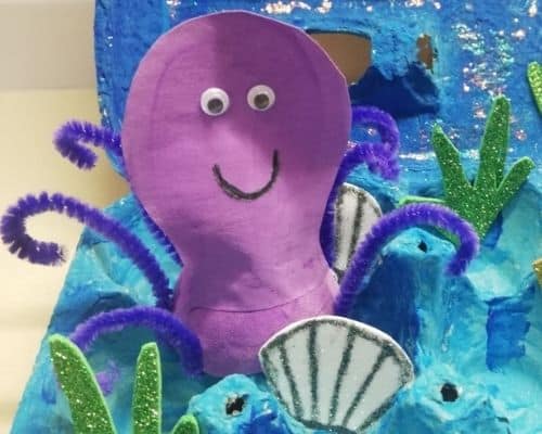 Egg Carton Octopus | Easy Ocean Crafts for Kids