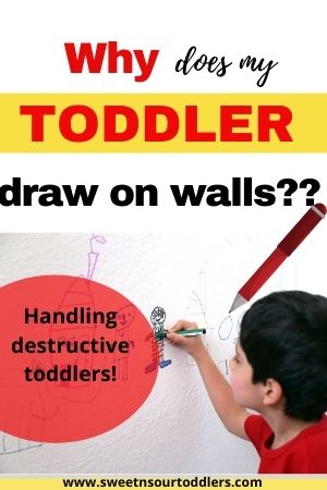 toddler draw on walls