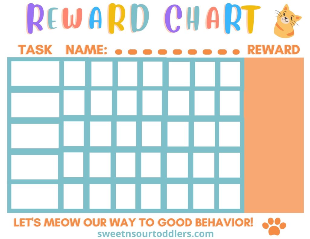 REWARD CHART PRINTABLE - Sweet n Sour Toddlers