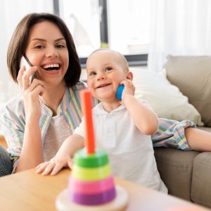 toddler won't let you talk on the phone