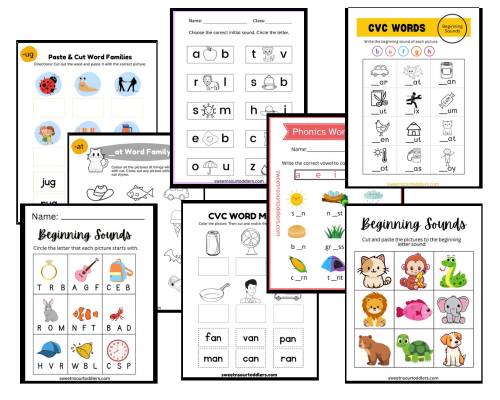 phonics worksheets